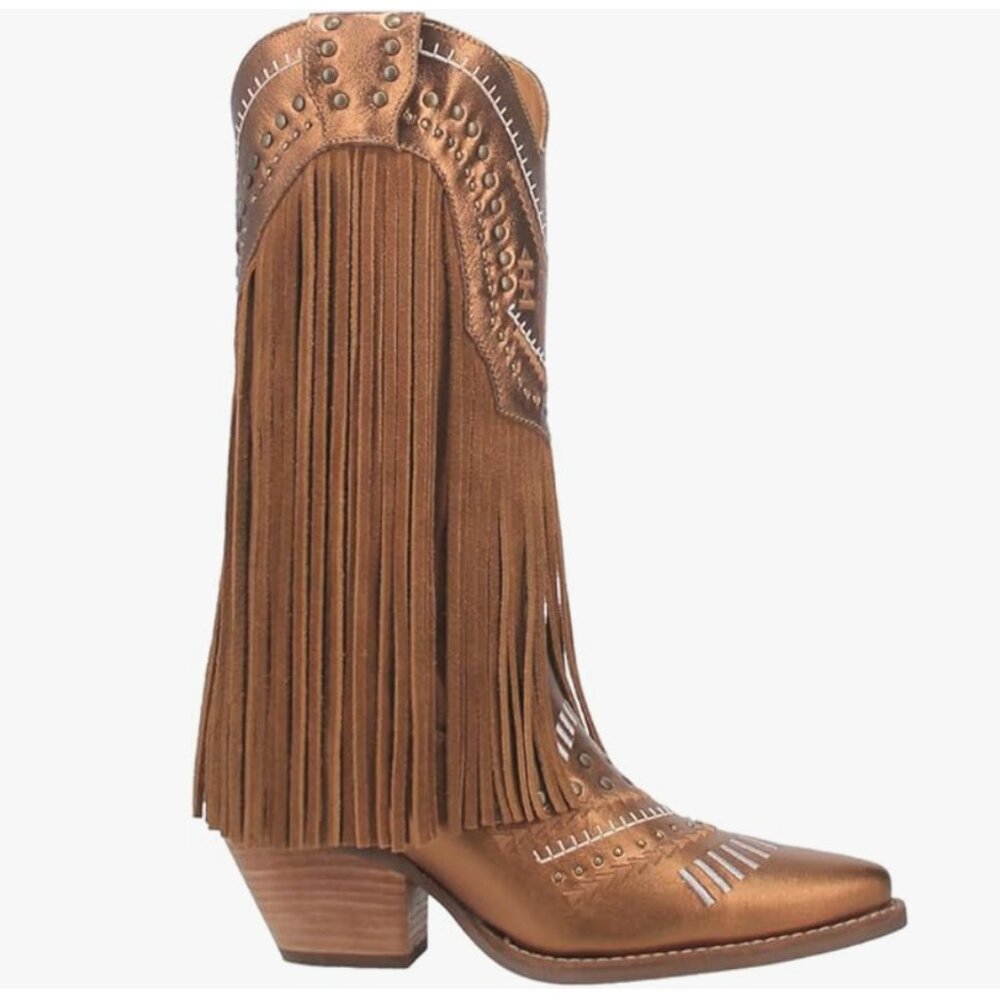 Dingo Brown Fringe Western Boots